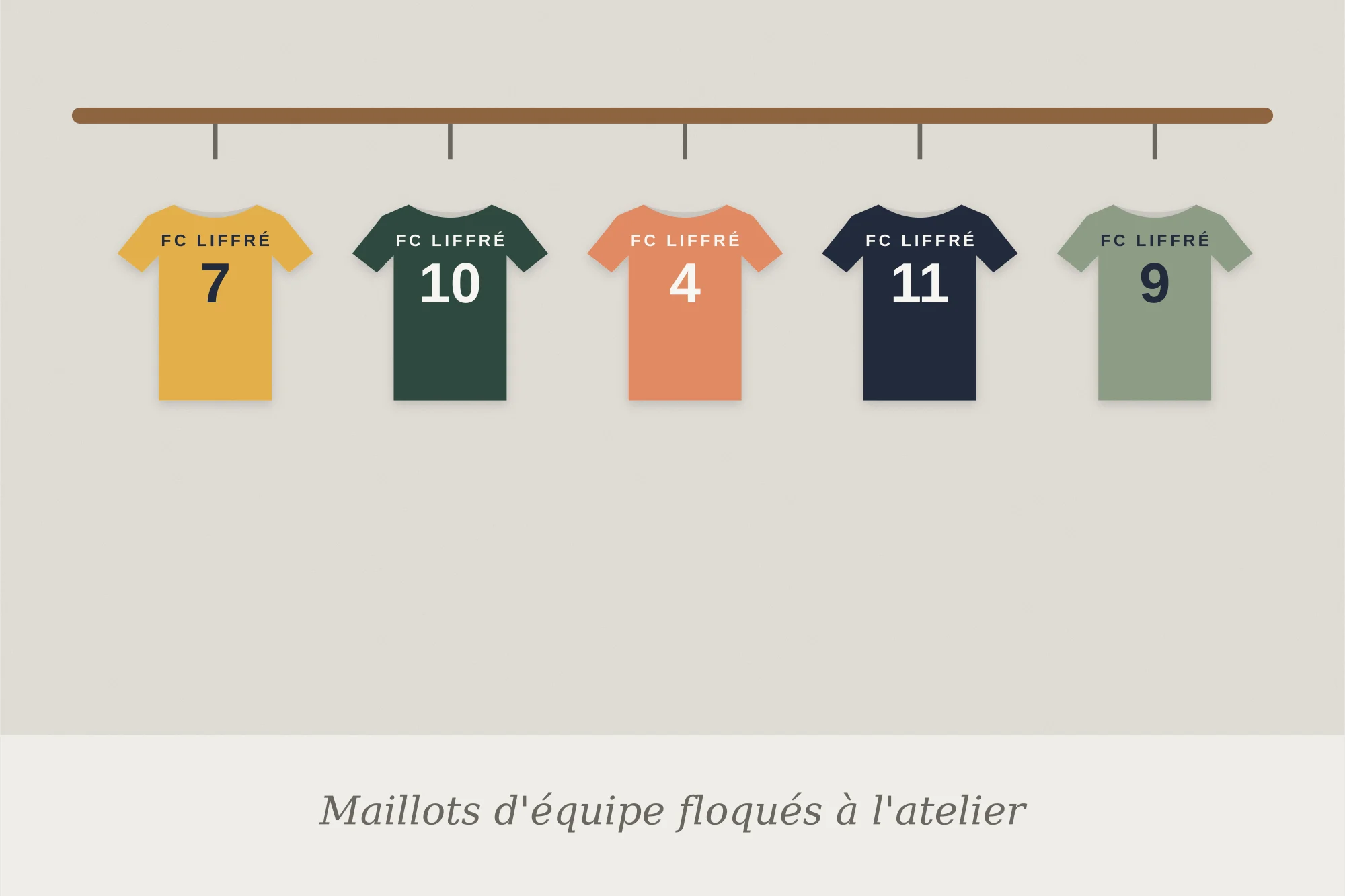 Maillots d’équipe floqués